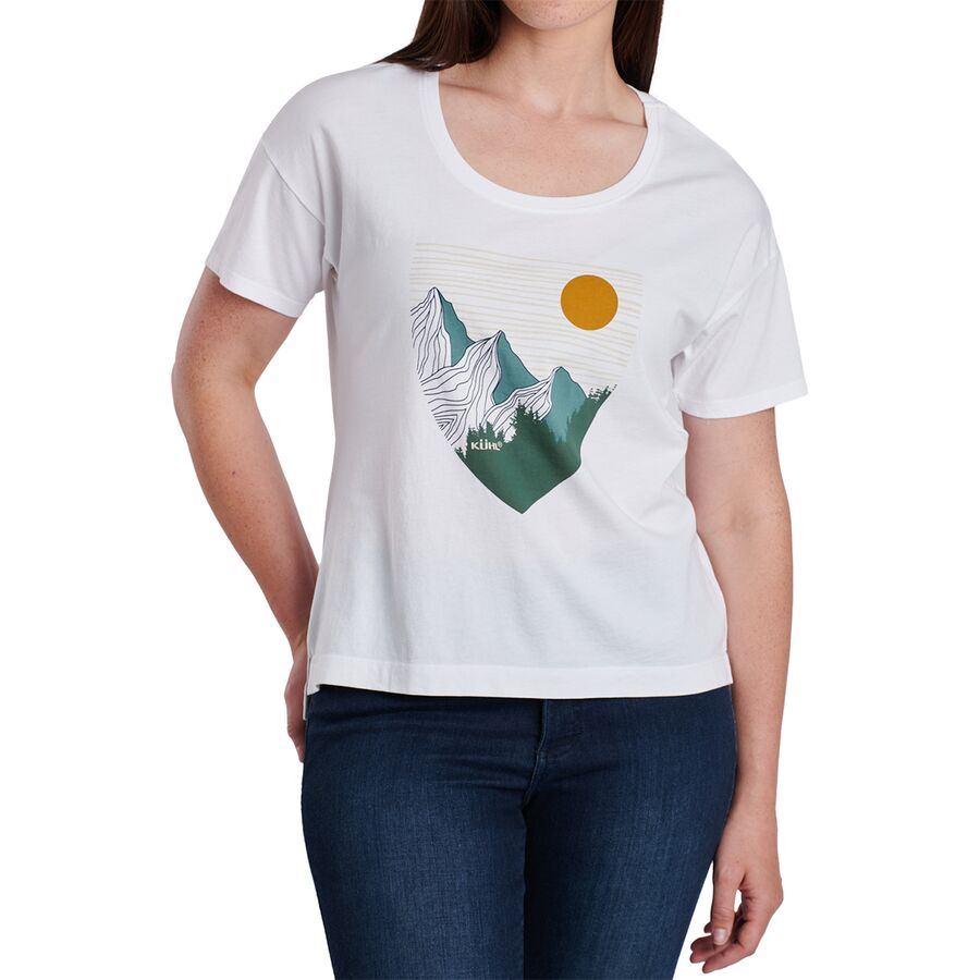 () N[ fB[X Topo }Ee T-Vc - EBY KUHL women Topo Mountain T-Shirt - Women's White
