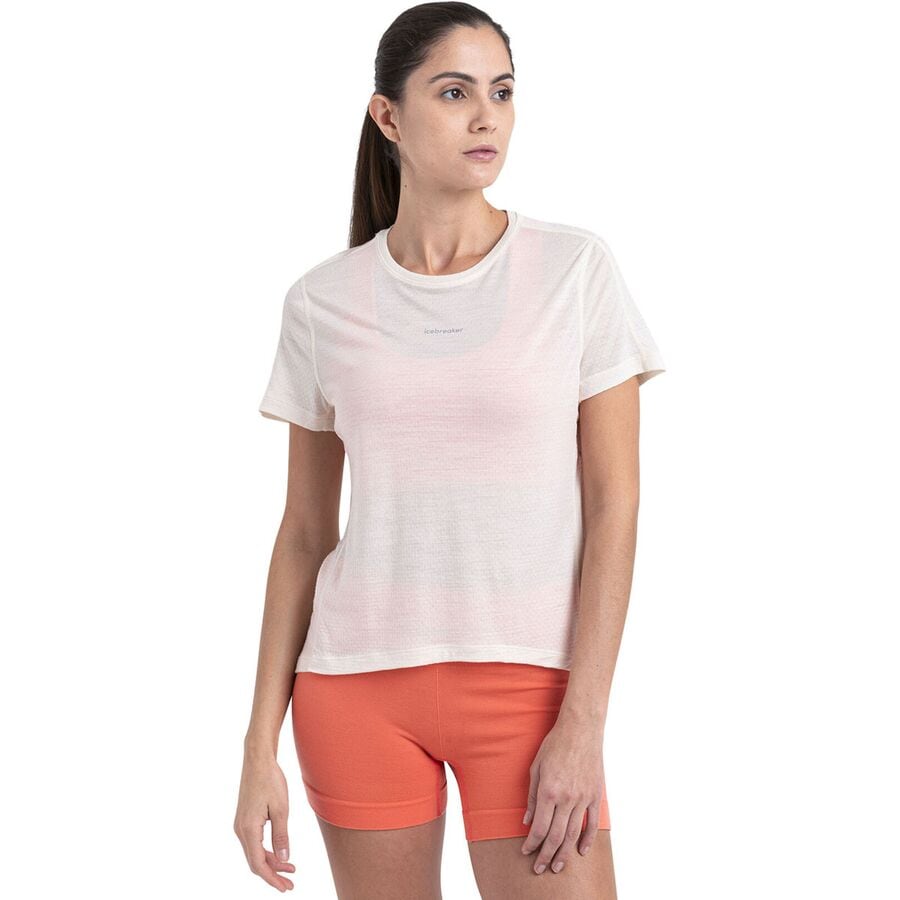 () ACXuCJ[ fB[X m 125 N[-Cg Xs[h V[gX[u T-Vc - EBY Icebreaker women Merino 125 Cool-Lite Speed Short-Sleeve T-Shirt - Women's Chalk