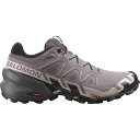 (取寄) サロモン レディース スピードクロス 6 ワイド トレイル ランニング シューズ - ウィメンズ Salomon women Speedcross 6 Wide Trail Running Shoe - Women 039 s Moonscape/Black/Ashes of Roses