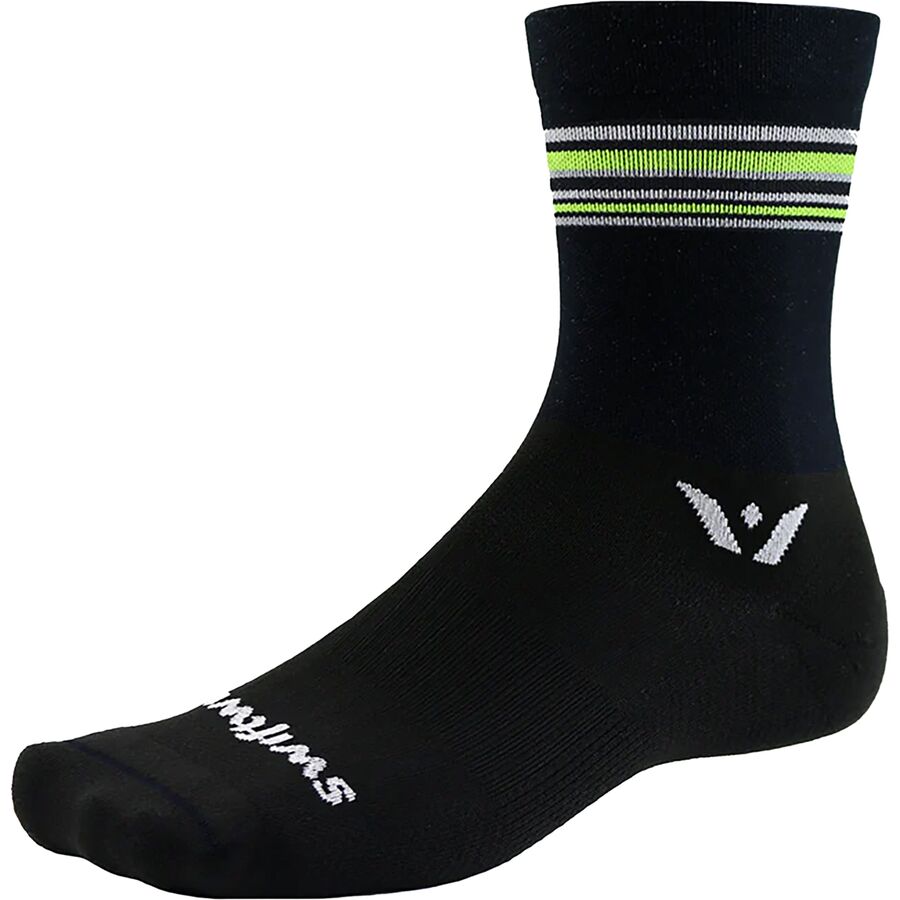 () եȥå ѥ䡼 ߥåɥ롼 å Swiftwick Aspire Mid-Crew Sock Hi-Viz...