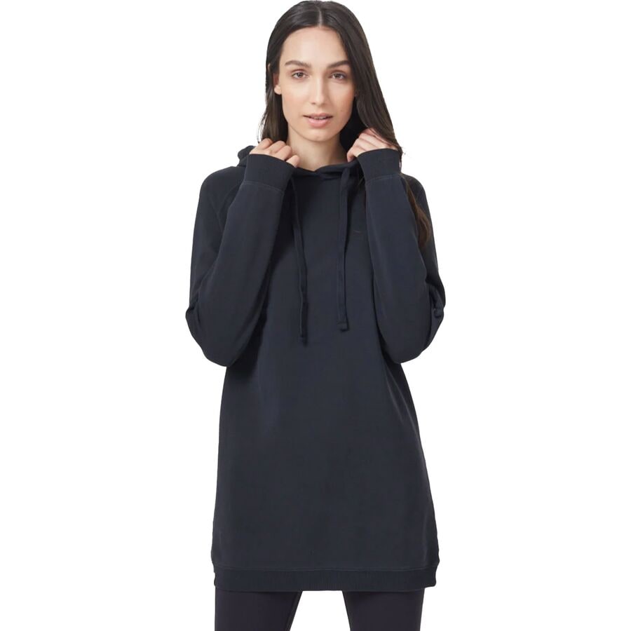 () ec[ fB[X I[o[TCY t` e[ u[fB hX - EBY Tentree women Oversized French Terry Hoodie Dress - Women's Jet Black