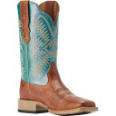 (取寄) アリアット レディース オデッサ ストレッチフィット ウェスタン ブート - ウィメンズ Ariat women Odessa StretchFit Western Boot - Women 039 s Almond Roca/Metallic Turqueza