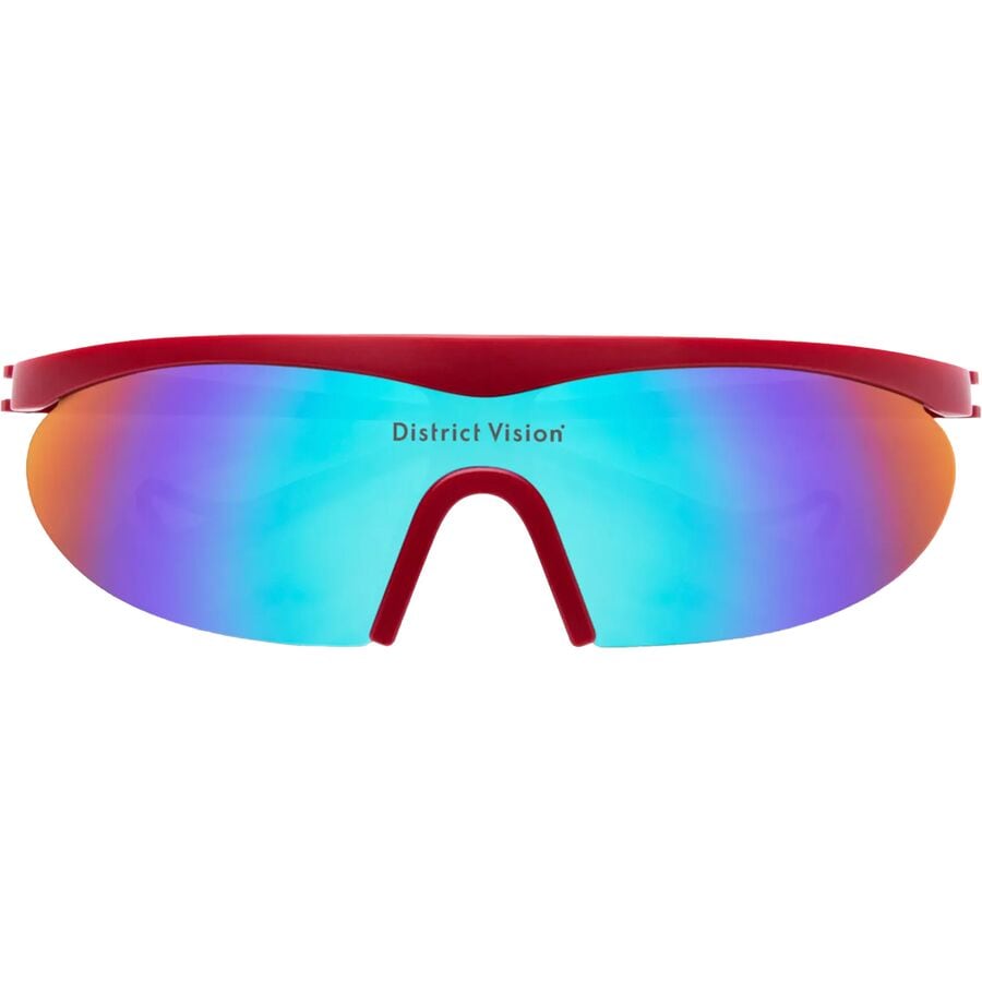 () ǥȥꥯȥ ץ 󥰥饹 District Vision Koharu Eclipse Sunglasses Metallic Red/Blue Mirror