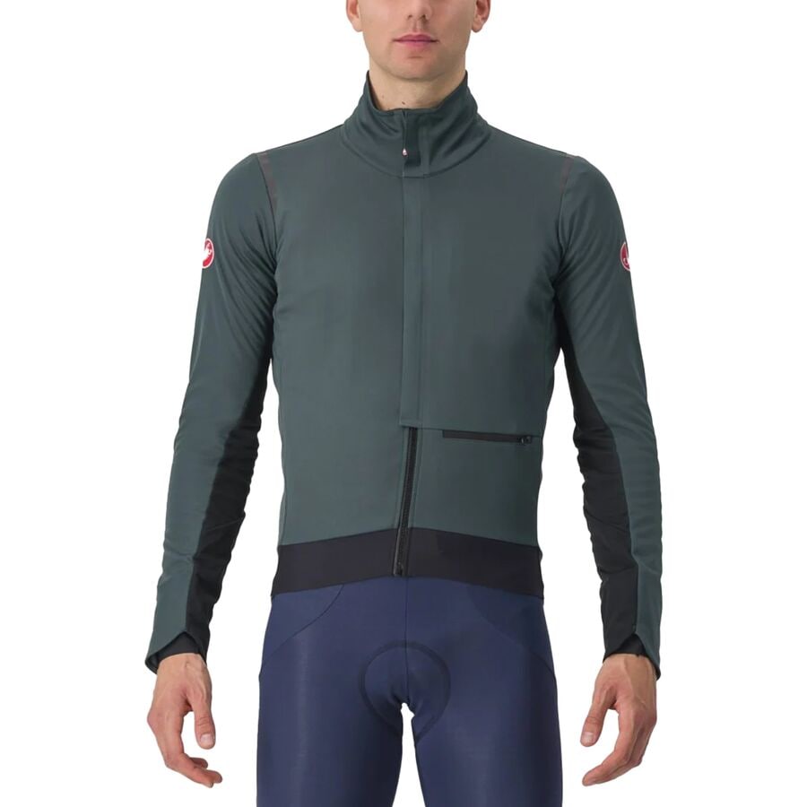 (取寄) カステリ メンズ アルファ ドッピオ ロース ジャケット - メンズ Castelli men Alpha Doppio RoS Jacket - Men's Rover Green/Black Reflex/Silver Gray