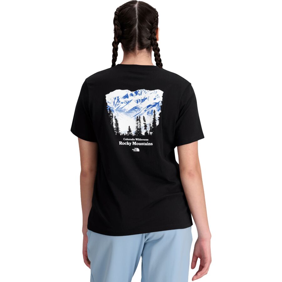 () m[XtFCX fB[X vCVY EB[ u T-Vc - EBY The North Face women Places We Love T-Shirt - Women's TNF Black/TNF White