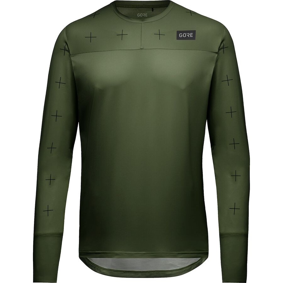 (取寄) ゴアウェア メンズ トレイルKPR デイリー ロング-スローブ ジャージ - メンズ GOREWEAR men TrailKPR Daily Long-Sleeve Jersey - Men's Utility Green