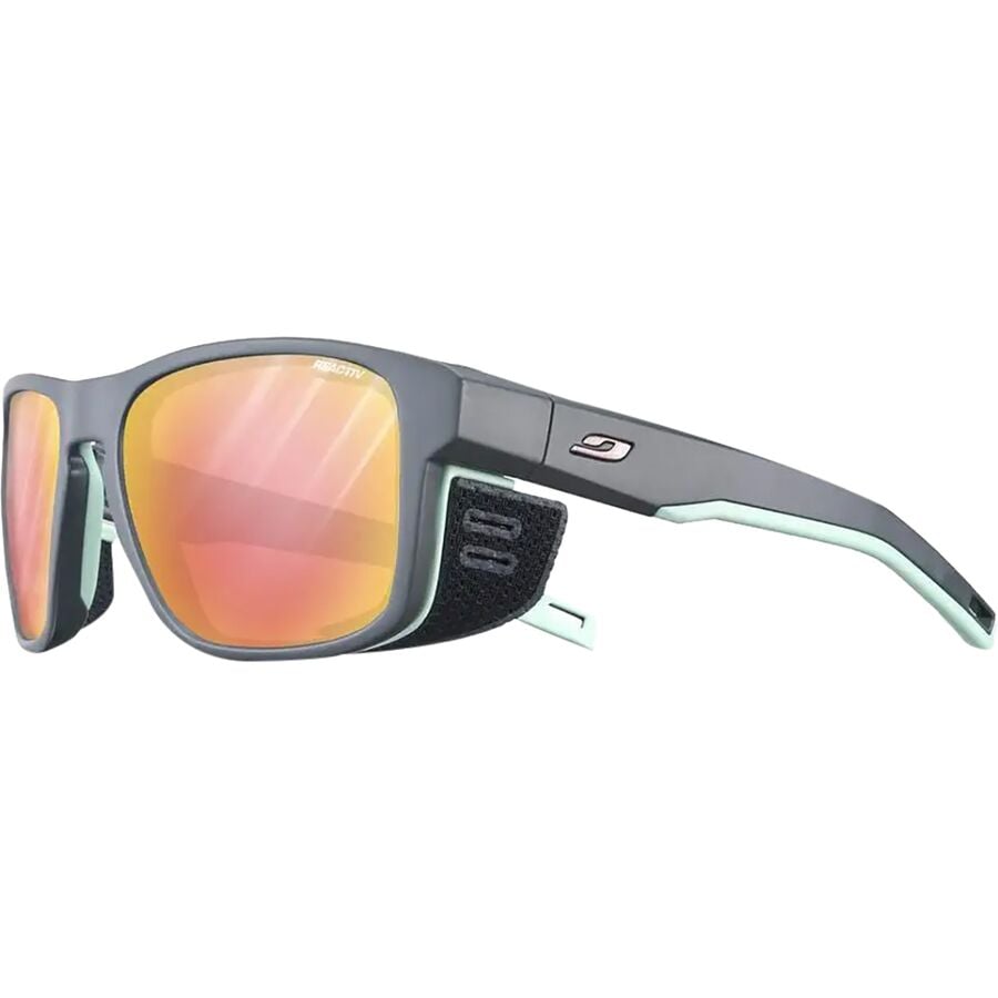 () W{ V[h M TOX Julbo Shield M Sunglasses Dark Gray/Pastel Green/REACTIV 1-3 Glare Control