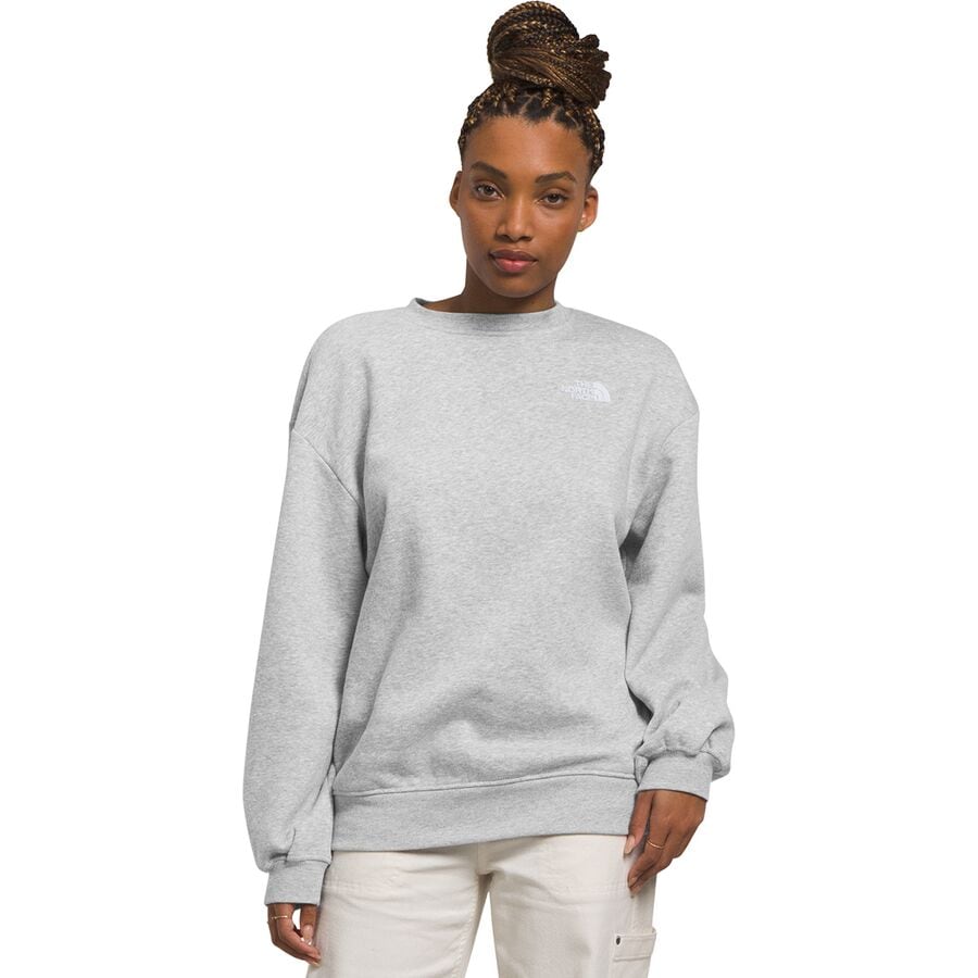 () m[XtFCX fB[X G{[V I[o[TCY N[ XEFbgVc - EBY The North Face women Evolution Oversized Crew Sweatshirt - Women's TNF Light Grey Heather