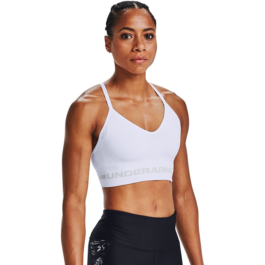 () ޡ ǥ 쥹   ֥ -  Under Armour women Seamless Low Long Bra - Women's White/Halo Gray