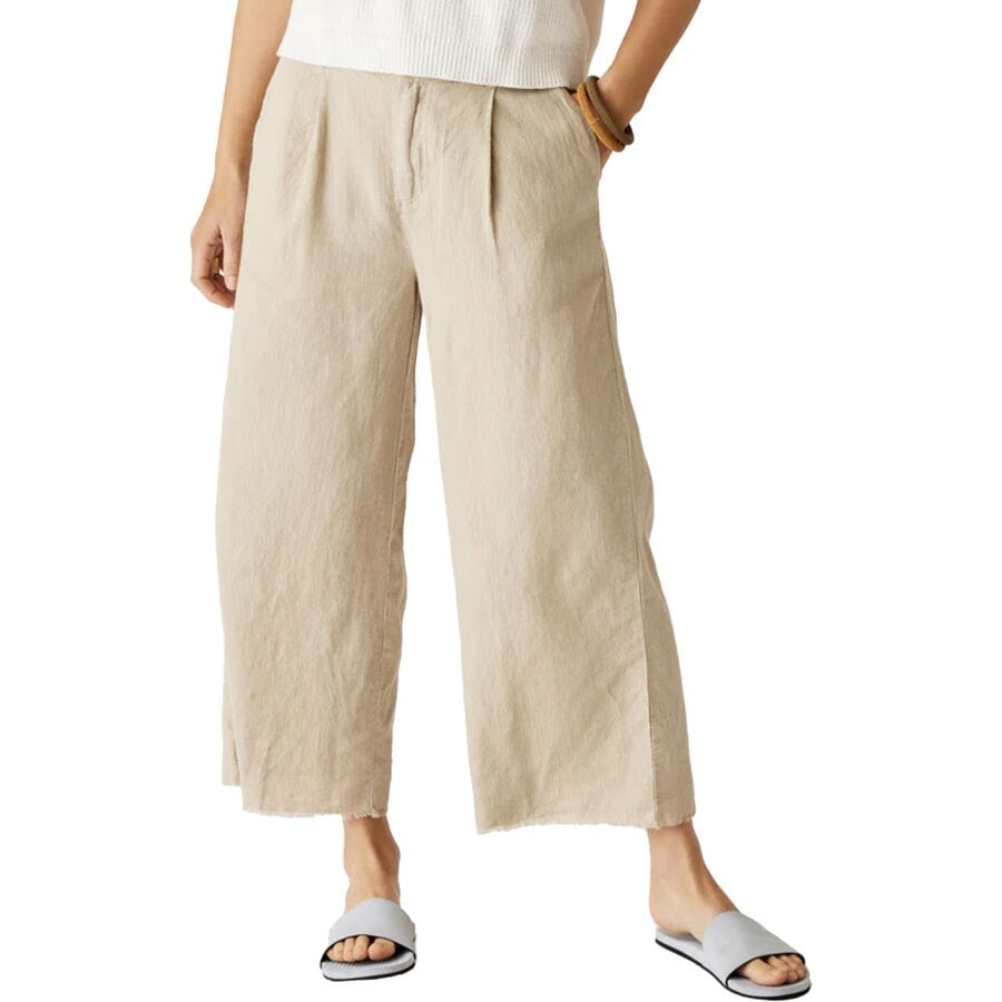 () J[ fUC fB[X XL l pc - EBY Carve Designs women Suki Linen Pant - Women's Light Khaki Stripe