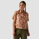 (取寄) バックカントリー レディース スリックロック ショートスリーブ ボタンアップ ジャージ - ウィメンズ Backcountry women Slickrock Short-Sleeve Button-Up Jersey - Women's Rose Cloud Floral Print(4)