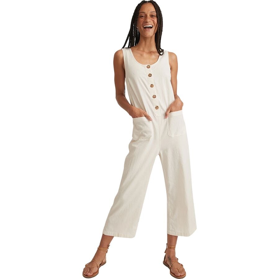 () }C[ fB[X Vhj[ r[` WvX[c - EBY Marine Layer women Sydney Beach Jumpsuit - Women's Natural