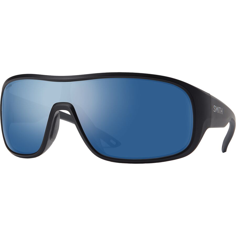 () X~X Xsi[ N}|bv |[CYh TOX Smith Spinner ChromaPop Polarized Sunglasses Matte Black/ChromaPop Polarized Blue Mirror