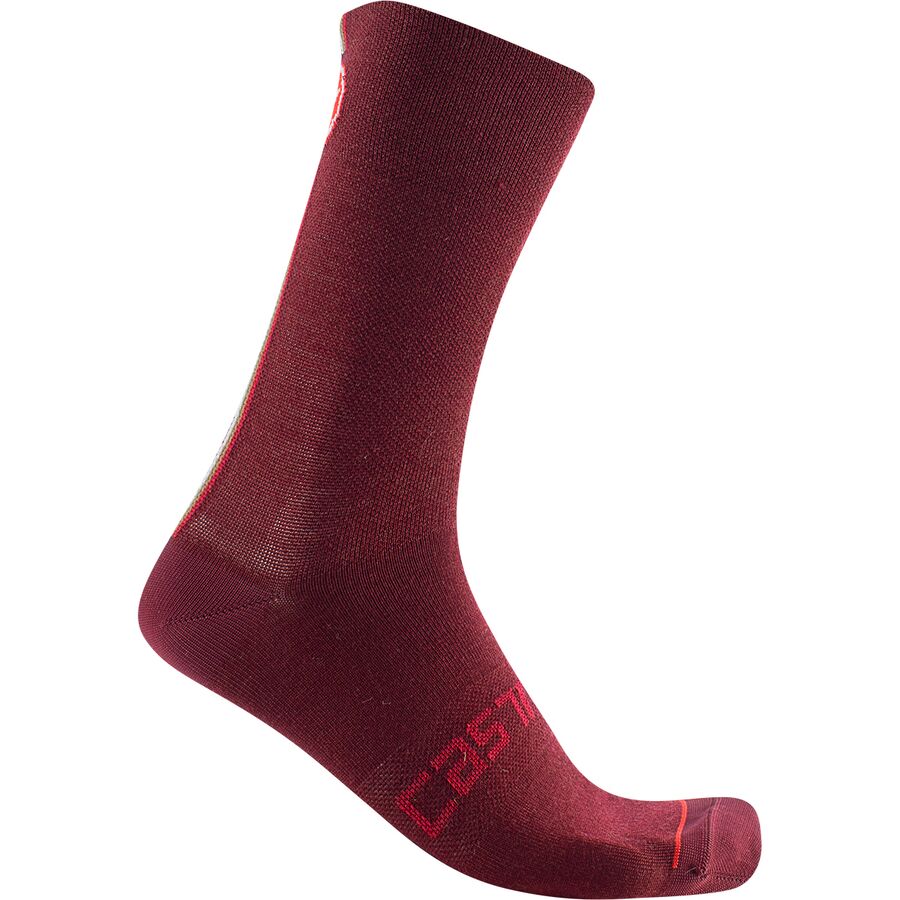 (取寄) カステリ レーシング ストライプ 18 ソック Castelli Racing Stripe 18 Sock Bordeaux