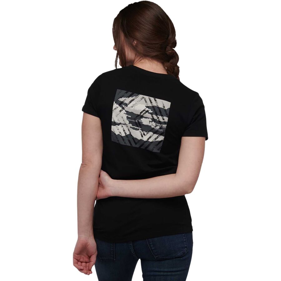 () ubN_Ch fB[X _Ch J T-Vc - EBY Black Diamond women Diamond Camo T-Shirt - Women's Black