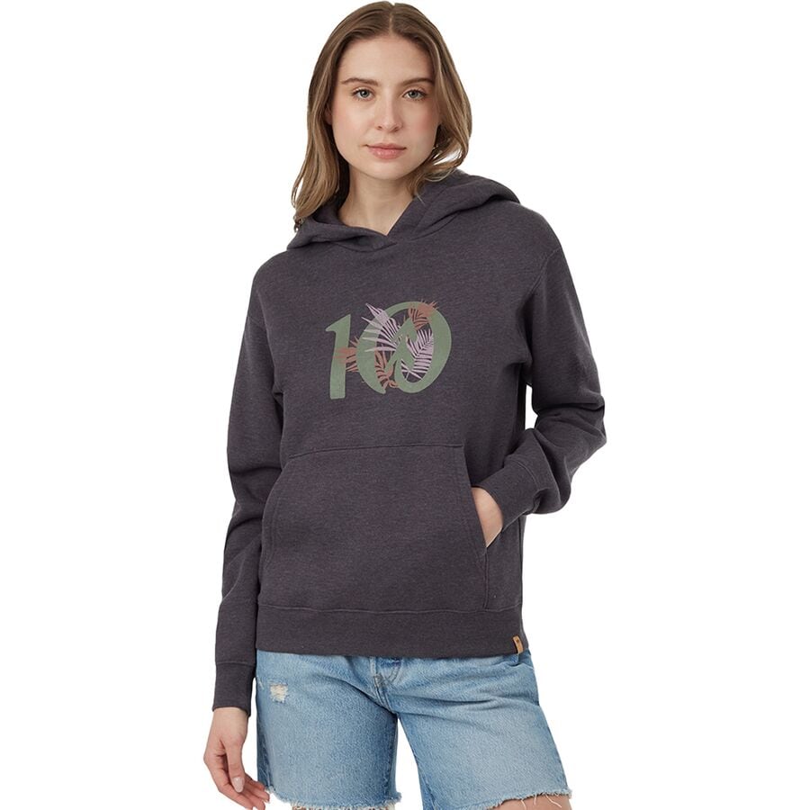 () ec[ fB[X gsJ e Bf u[fB - EBY Tentree women Tropical Ten BF Hoodie - Women's Periscope Grey Heather/Agave Green