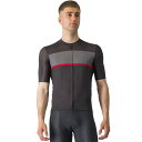 (取寄) カステリ メンズ ジャージ - メンズ Castelli men Tradizione Jersey - Men's Light Black/Dark Gray-Red