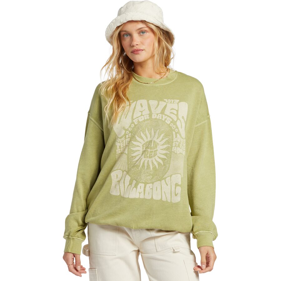 () r{ fB[X Ch C vI[o[ - EBY Billabong women Ride In Pullover - Women's Palm Green