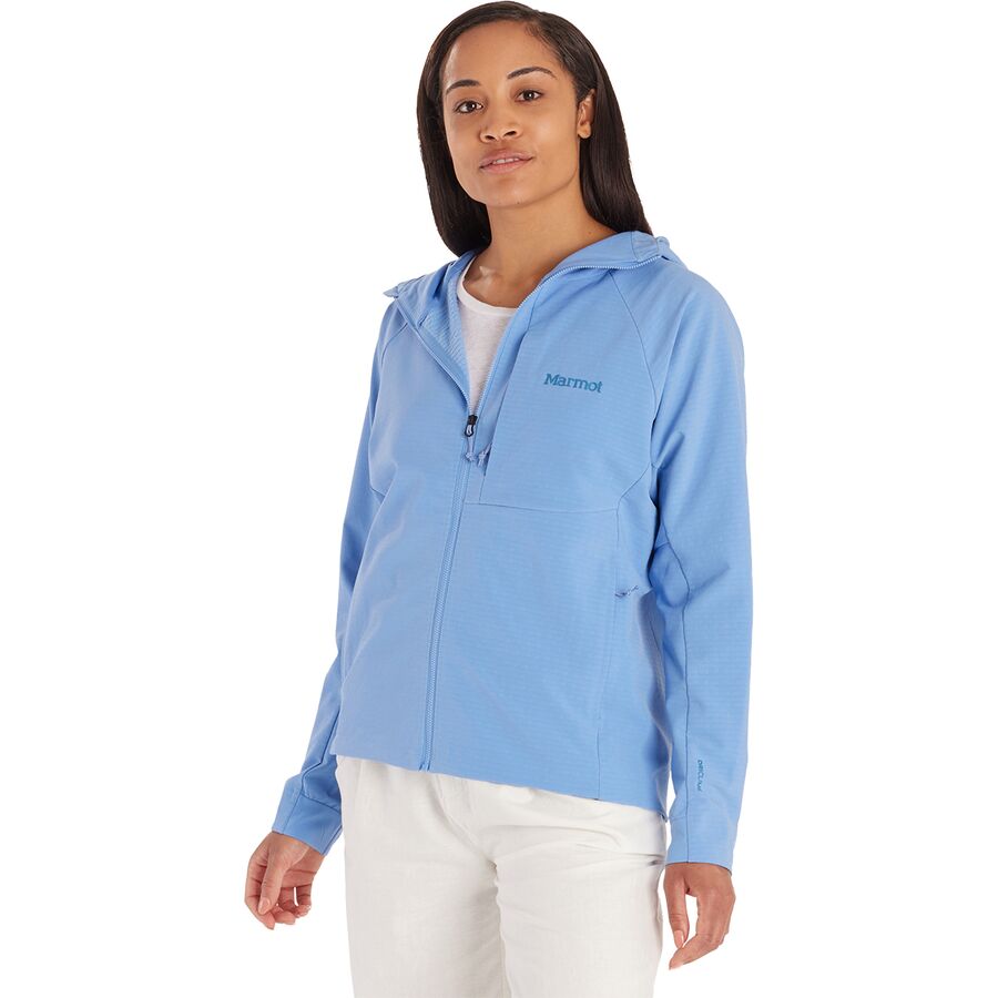 () ޡå ǥ ԥʥ ɥ饤饤 ֡ǥ -  Marmot women Pinnacle DriClime Hoodie - Women's Blue Bonnet