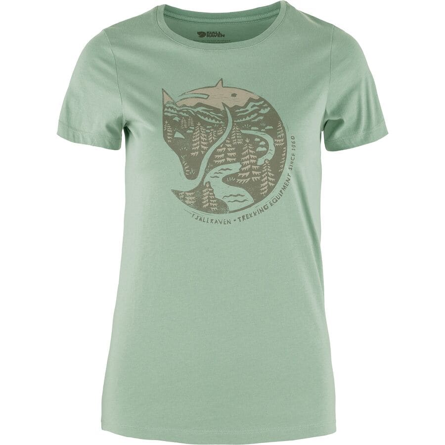 () tF[[x fB[X A[NeBN tHbNX vg T-Vc - EBY Fjallraven women Arctic Fox Print T-Shirt - Women's Misty Green