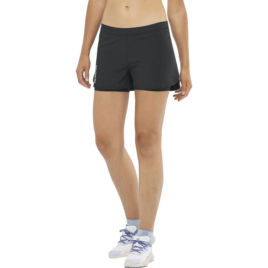 (取寄) サロモン レディース クロス 2イン1 ショート - ウィメンズ Salomon women Cross 2-In-1 Short - Women's Deep Black 1