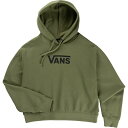 (取寄) バンズ レディース フライング V リラックスド-フィット ボクシー ブーディ - ウィメンズ Vans women Flying V Relaxed Boxy Hoodie - Women's Loden Green