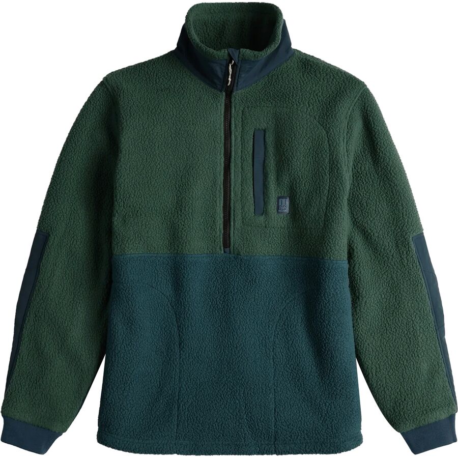 (取寄) トポデザイン メンズ マウンテン フリース プルオーバー ジャケット - メンズ Topo Designs men Mountain Fleece Pullover Jacket - Men 039 s Forest/Pond Blue