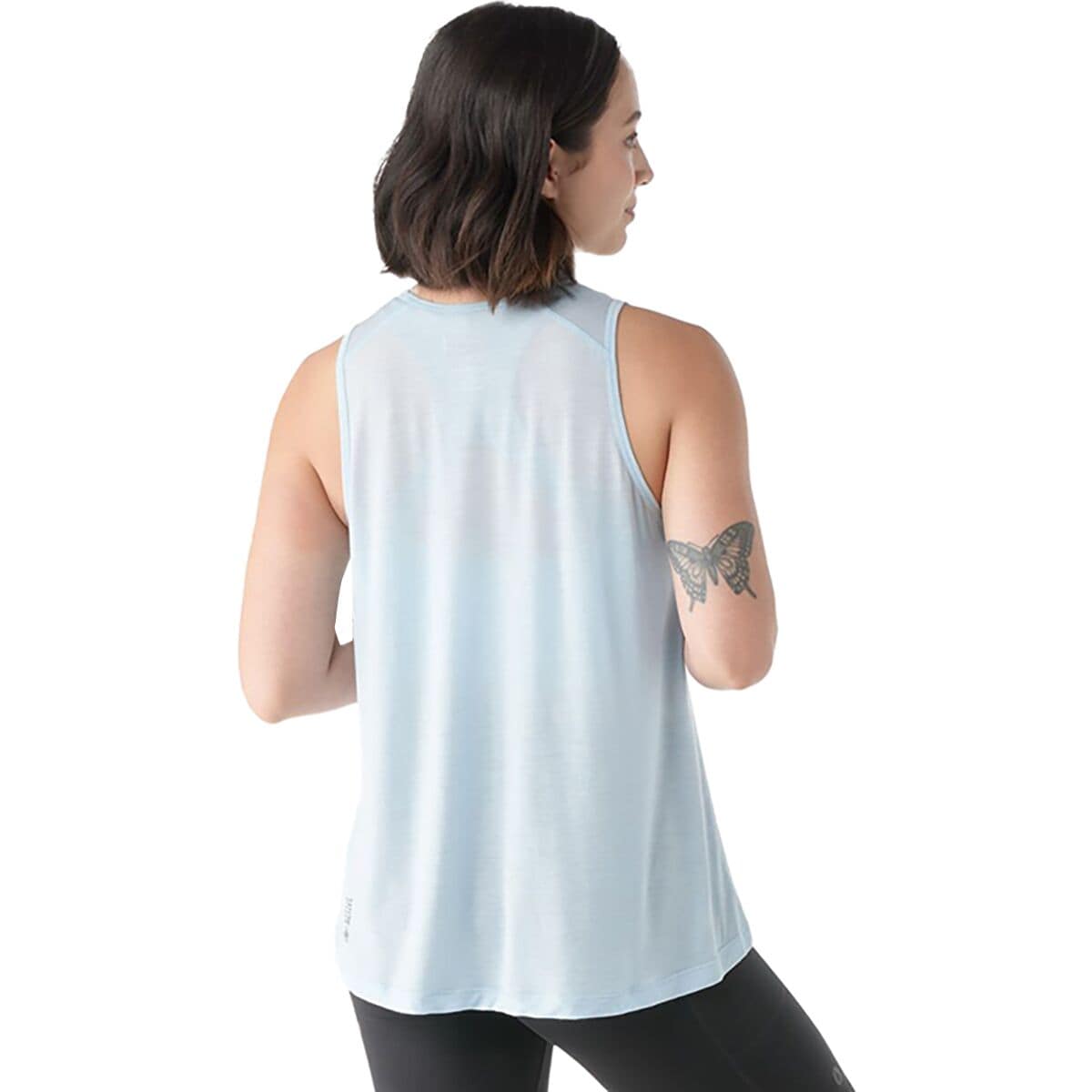 (取寄) スマートウール レディース アクティブ ウルトラライト ハイ ネック タンク トップ - ウィメンズ Smartwool women Active Ultralite High Neck Tank Top - Women's Winter Sky 3