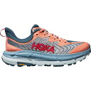 (取寄) ホカオネオネ レディース マファテ スピード 4 トレイル ランニング シューズ - ウィメンズ HOKA women Mafate Speed 4 Trail Running Shoe - Women's Papaya/Real Teal