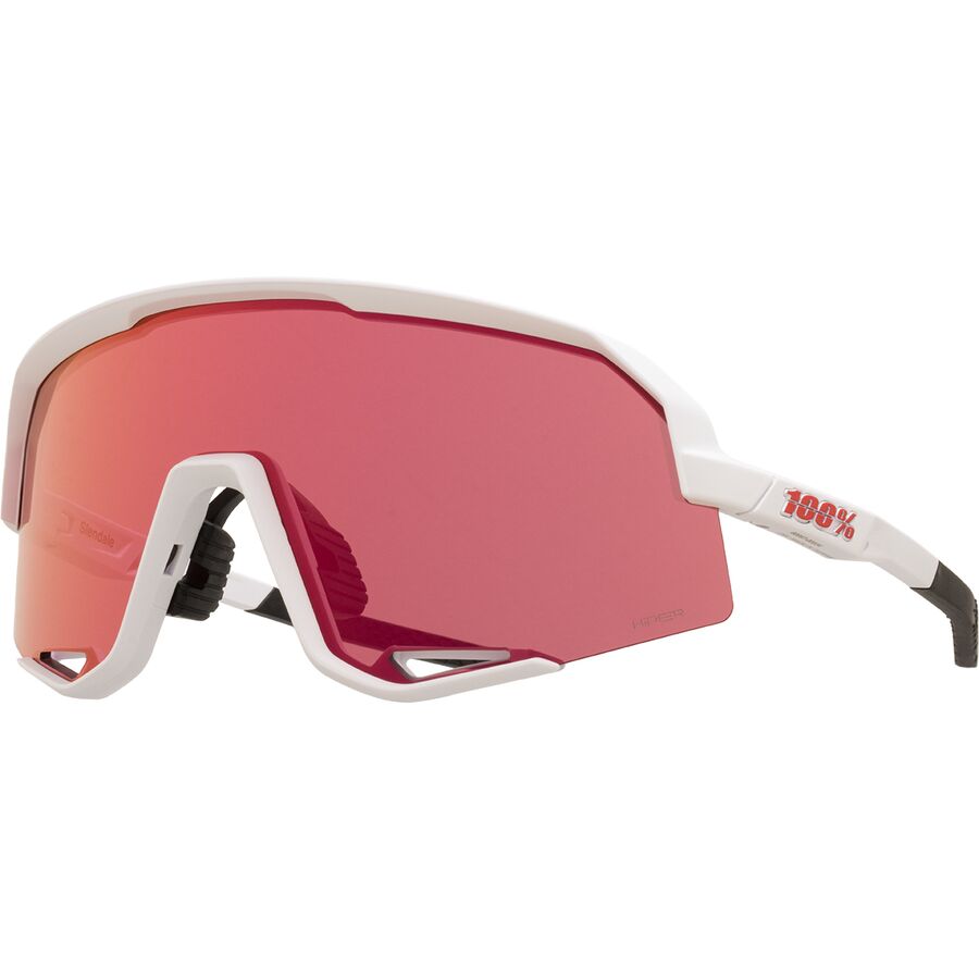 () 100% TOX 100% Slendale Sunglasses Soft Tact White HiPER Red Multilayer Mirror Lens