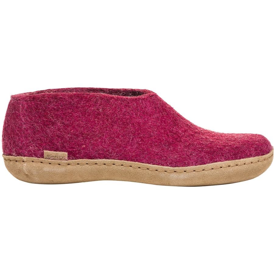 () O[bv U V[Y U[ Xbp Glerups The Shoe Leather Slipper Cranberry