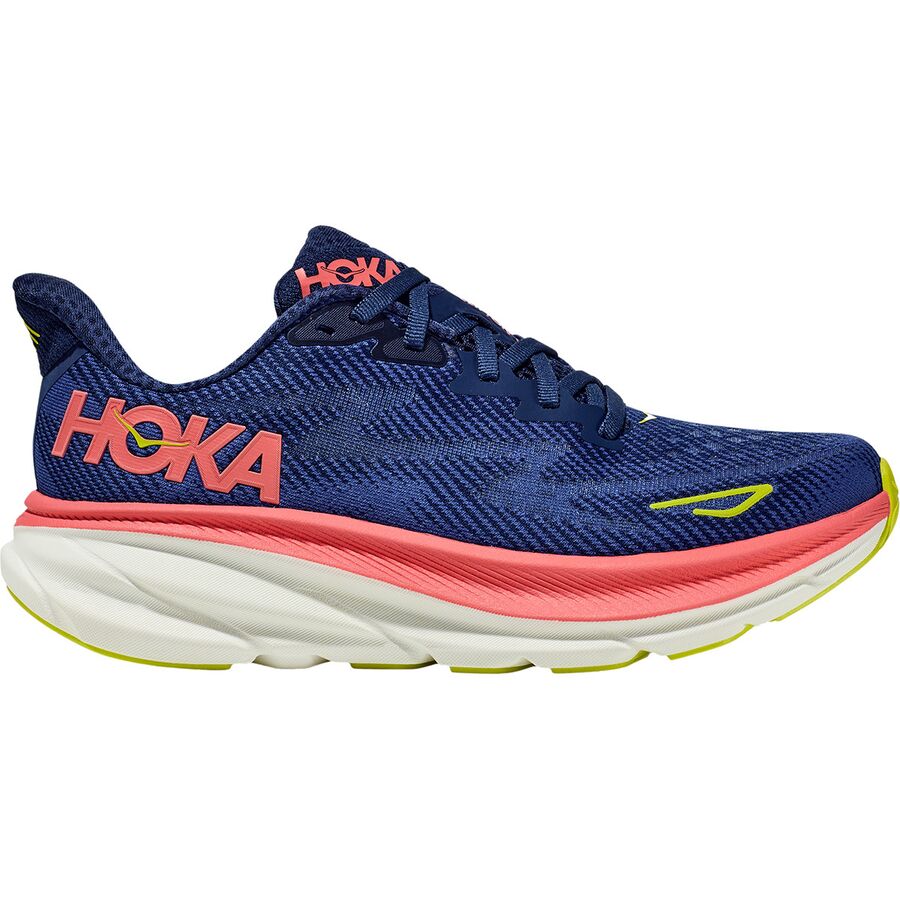 () zJIlIl fB[X Ntg 9 jO V[Y - EBY HOKA women Clifton 9 Running Shoe - Women's Evening Sky/Coral