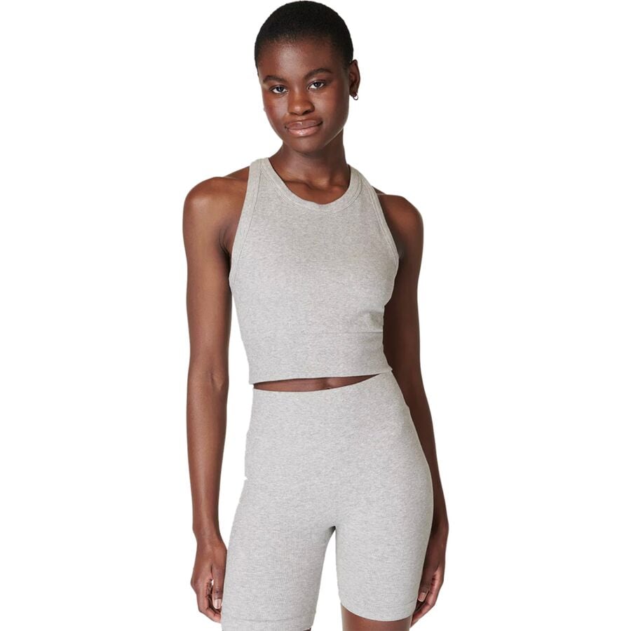 () XEFbeB xeB fB[X TCY V[X ^N - EBY Sweaty Betty women Sunrays Seamless Tank - Women's Light Grey Marl