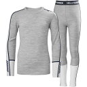 () w[nZ K[Y JR t@ m Zbg - K[Y Helly Hansen girls Jr Lifa Merino Set - Girls' Grey Melange2