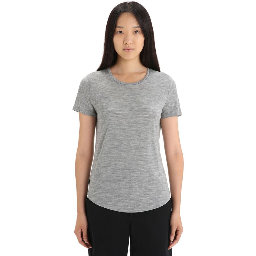 () ACXuCJ[ fB[X XtBA  V[gX[u T-Vc - EBY Icebreaker women Sphere II Short-Sleeve T-Shirt - Women's Metro Heather