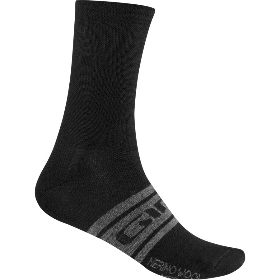 (取寄) ジロ ニュー ロード メリノ シーズナル ウール ソックス Giro New Road Merino Seasonal Wool Socks Black/Charcoal Clean