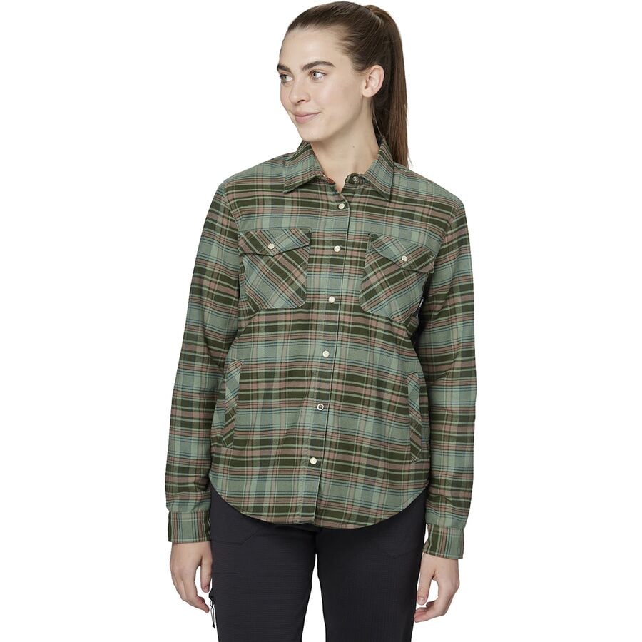 () tC[ fB[X C tl - EBY Flylow women May Flannel - Women's Pine/Chai