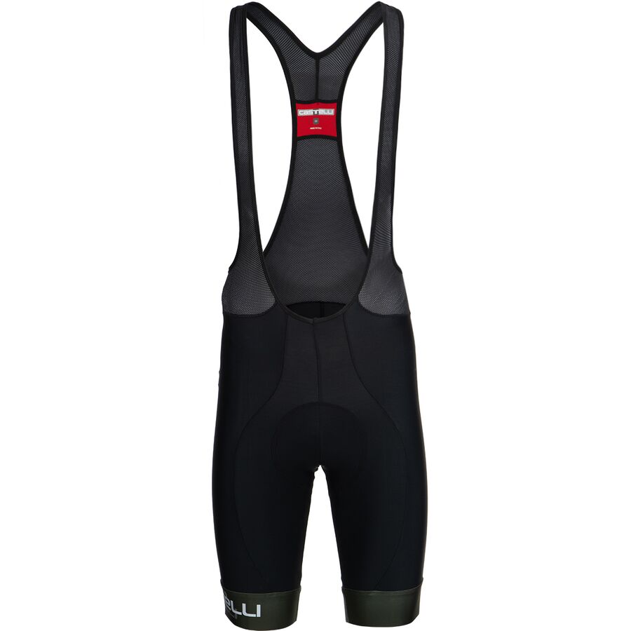 (取寄) カステリ メンズ エントラータ リミテッド エディション ビブ ショート - メンズ Castelli men Entrata Limited Edition Bib Short - Men's Black/Deep Green/Silver Gray