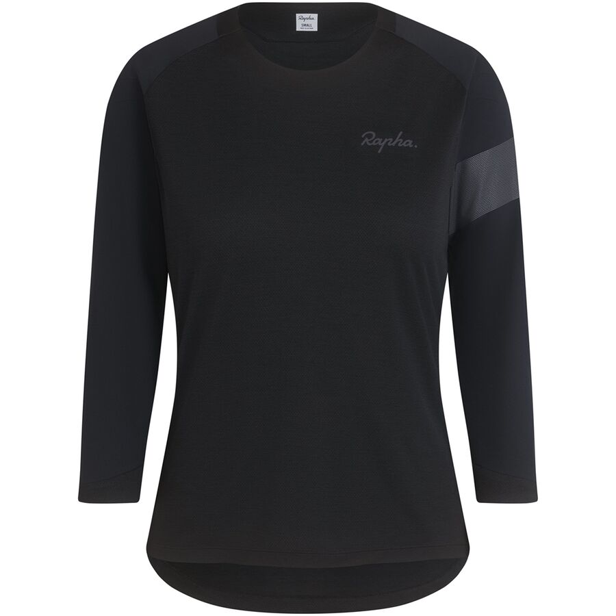 (取寄) ラファ レディース トレイル 3/4-スリーブ ジャージ - ウィメンズ Rapha women Trail 3/4-Sleeve Jersey - Women's Black/Black