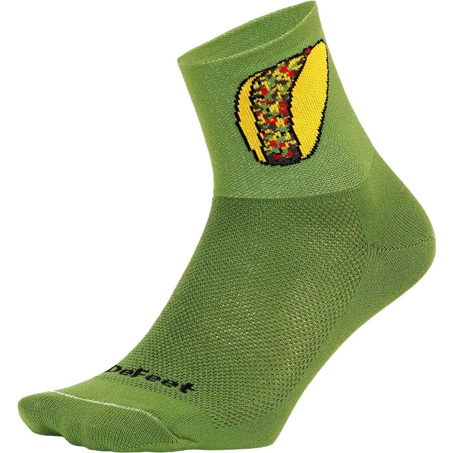 (取寄) デフィート エアイーター 3インチ タコ ソック DeFeet Aireator 3in Taco Sock Avocado