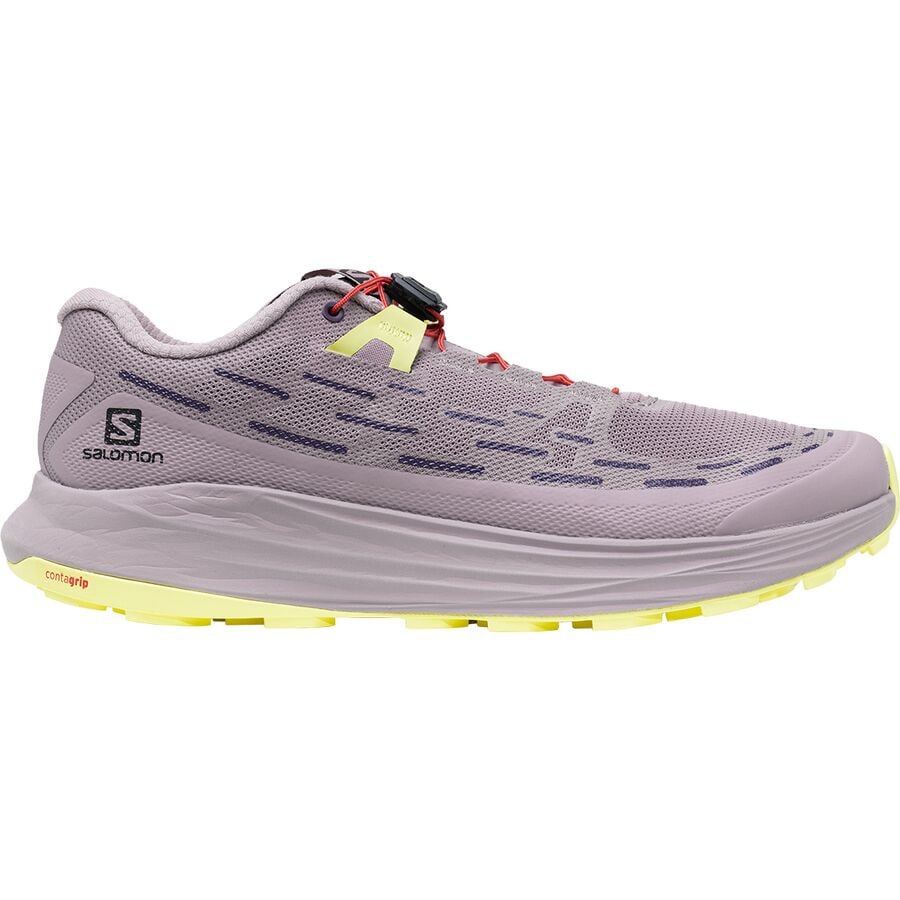 (取寄) サロモン レディース ウルトラ グライド トレイル ランニング シューズ - ウィメンズ Salomon women Ultra Glide Trail Running Shoe - Women's Quail/Yellow Iris/Fiery Red