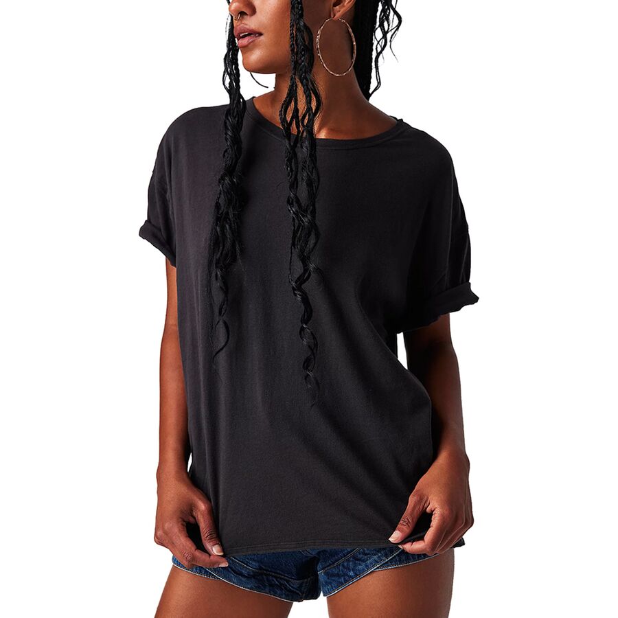 () t[s[v fB[X j[i T-Vc - EBY Free People women Nina T-Shirt - Women's Black