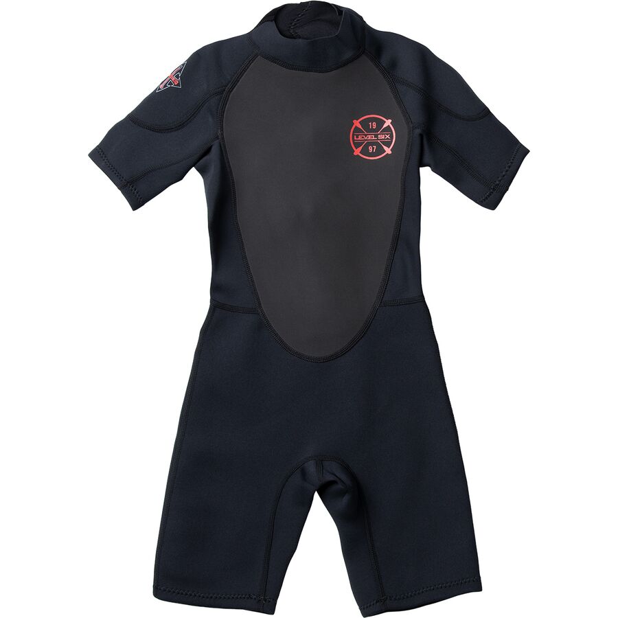 (取寄) レベル 6 キッズ ショーティー ネオプレーン ウェットスーツ - キッズ Level 6 kids Shorty Neoprene Wetsuit - Kids' Black