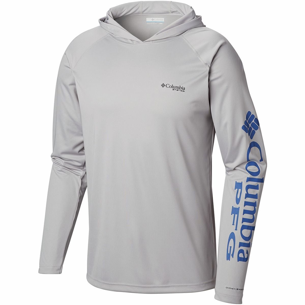 (取寄) コロンビア メンズ ターミナル タックル プルオーバー パーカー - メンズ Columbia men Terminal Tackle Pullover Hoodie - Men's Cool Grey/Vivid Blue Logo