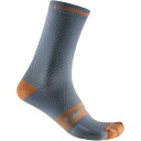 (取寄) カステリ スーパーレッジェーラ 18 ソック Castelli Superleggera 18 Sock Light Steel Blue/Bronz...