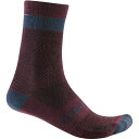 (取寄) カステリ アルファ 18 ソック Castelli Alpha 18 Sock Deep Bordeaux/Dark Gray