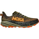 (取寄) ホカオネオネ メンズ スピードゴート 6 トレイル ランニング シューズ - メンズ HOKA men Speedgoat 6 Trail Running Shoe - Men's Antique Olive/Squash(4)