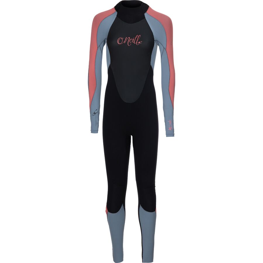 () ˡ ǥ ԥå 3/2MM Хå-å ե åȥ -  O'Neill women Epic 3/2mm Back-Zip Full Wetsuit - Women's Black/Trade Wind/Tearose