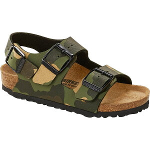 (取寄) ビルケンシュトック キッズ ミラノ サンダル - キッズ Birkenstock kids Milano Sandal - Kids' Desert Soil Camo Khaki Birko-Flor