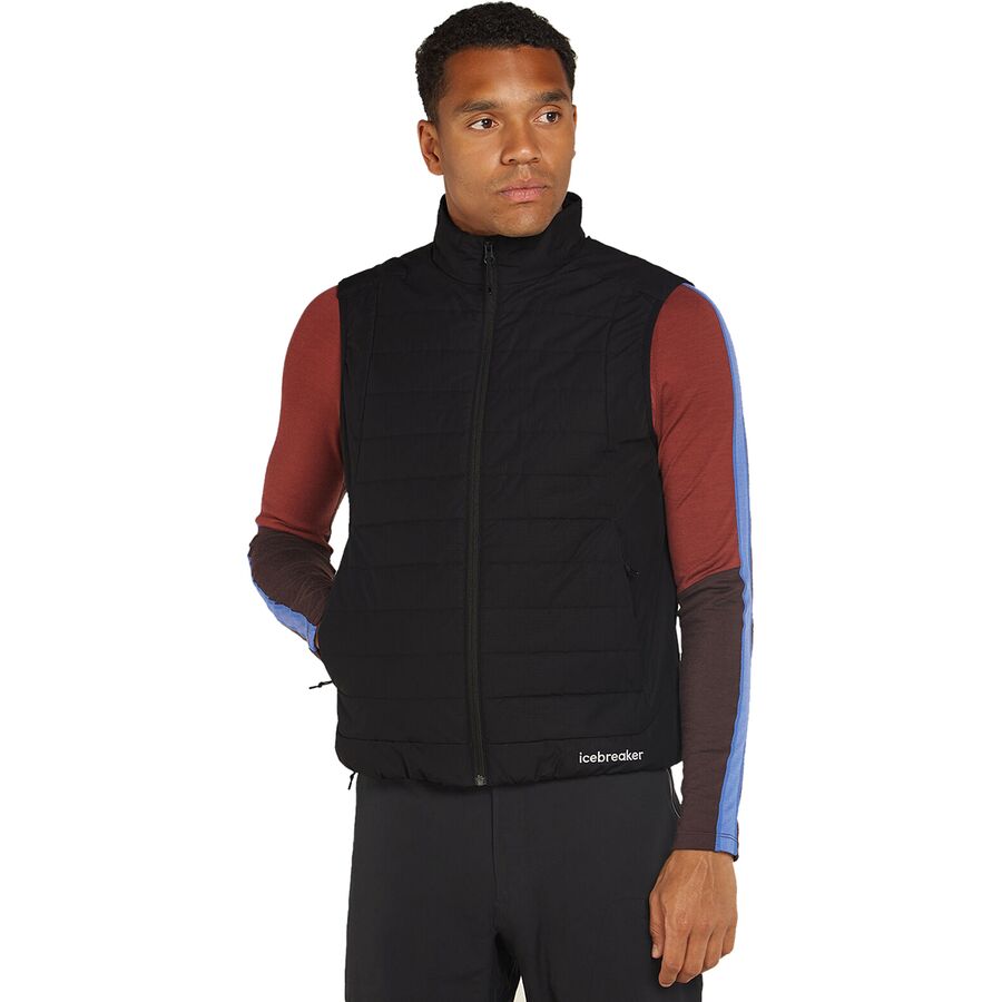 楽天ジェットラグ楽天市場店（取寄） アイスブレイカー メンズ メリノロフト ベスト - メンズ Icebreaker men 1360 MerinoLoft Vest - Men's Black